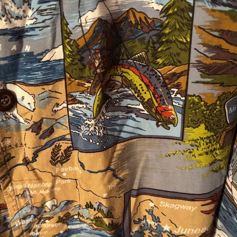 Blue Graphic Alaska Shirt - Picture 5 of 7